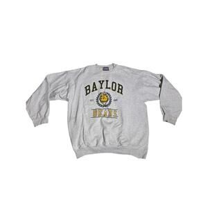Vintage Baylor Bears Sweatshirt Hanes Ultimate Cotton Gray Crewneck B27